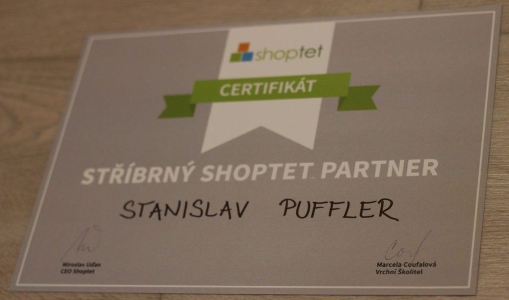 Stanislav Puffler je stříbrným partnerem Shoptetu s certifikací